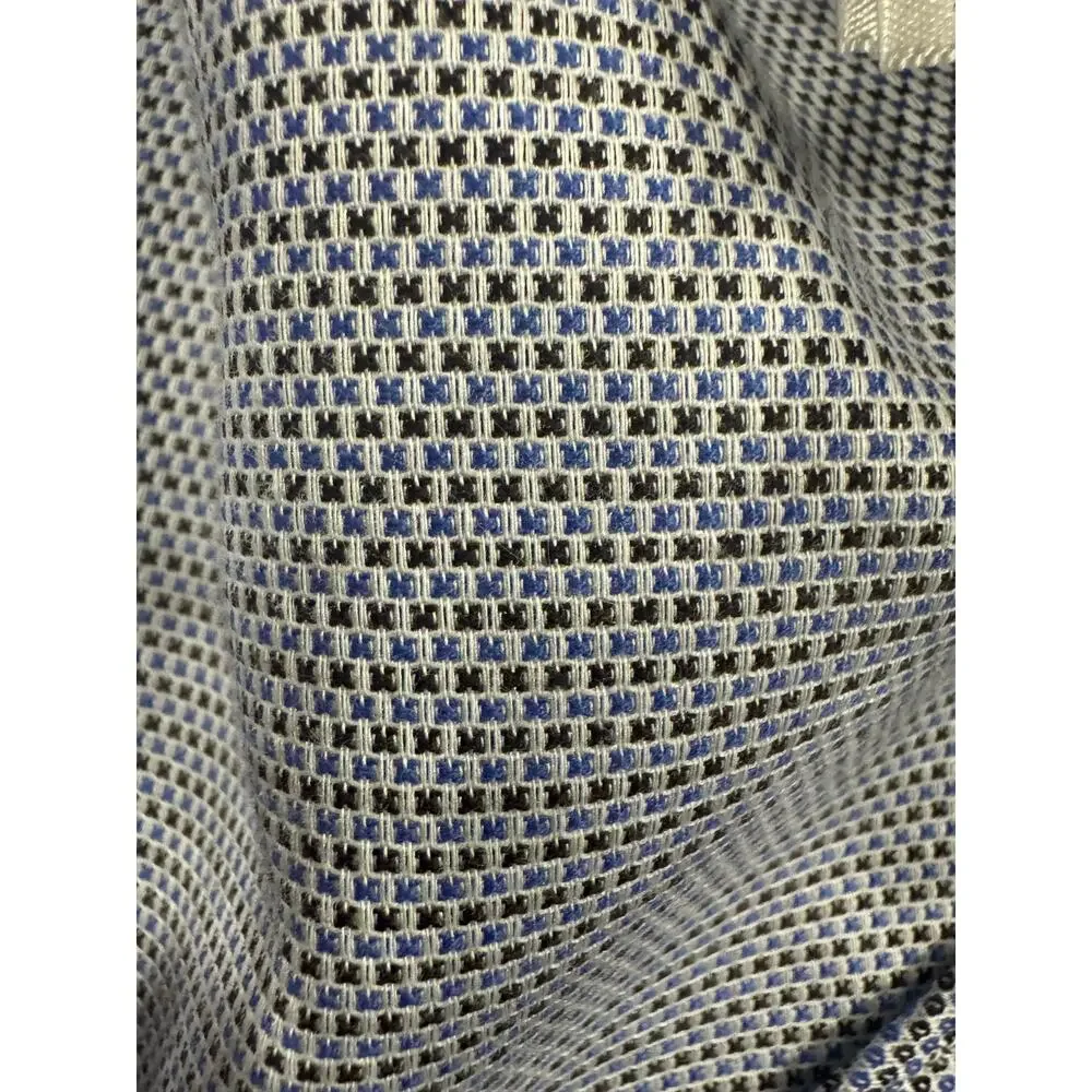 Banana Republic Camden Fit XL Non-Iron Cotton Dress Shirt Blue Print Stretch 17”